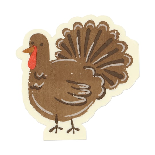 Michaels, Turkey Shape Beverage Napkins, 20ct. by Celebrate It™ – Category: Thanksgiving Party Supplies